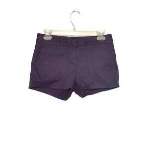 J.Crew 100% Cotton Chino Broken-In Navy Shorts Pockets Belt Loops Women’s Size 0